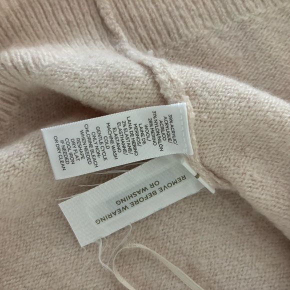 Loft Soft Pink Wool Blend Cowl Neck Sweater M - Picture 7 of 8